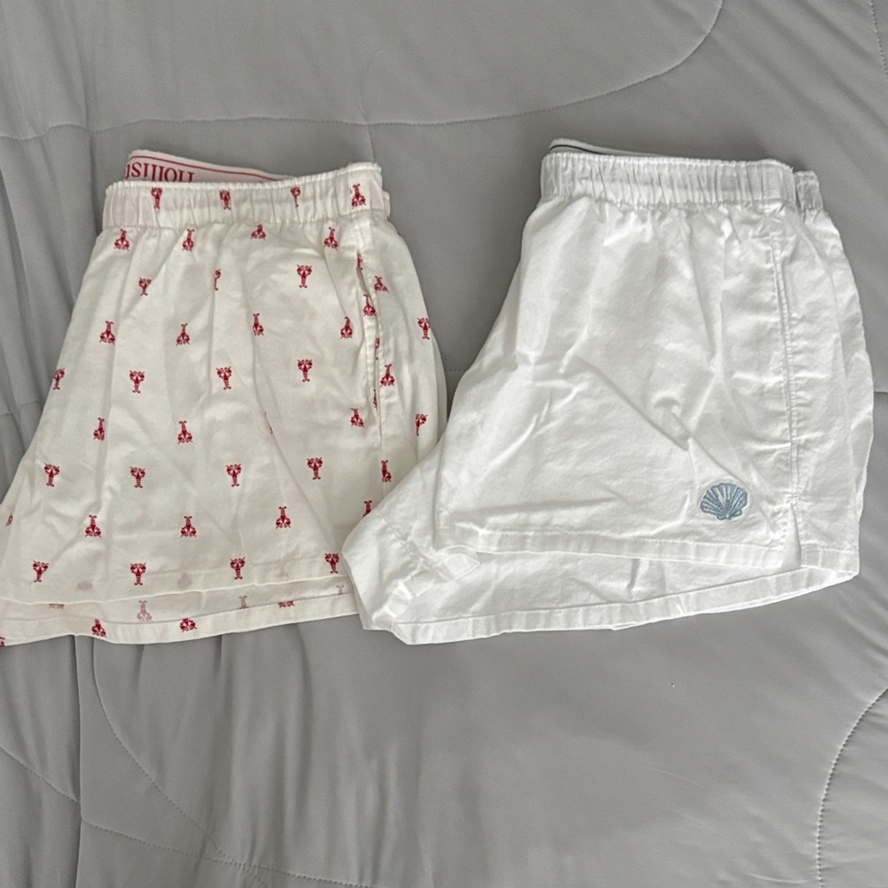 SET OF 2- Hollister nautical boxer sleep shorts pajamas